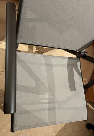Silla de jardín reclinable gris