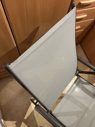 Silla de jardín reclinable gris