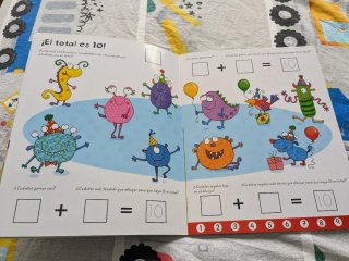 Aprendo a sumar y restar libro pizarra