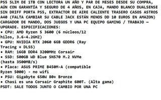 Console PS5 Slim 1TB + PC Gaming Nvidia RTX 2060
