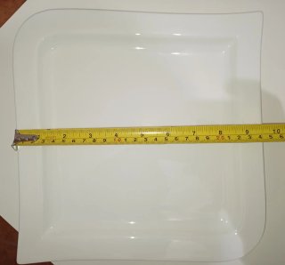 Vajilla Plana Cuadrada Blanca 6 Comensales
