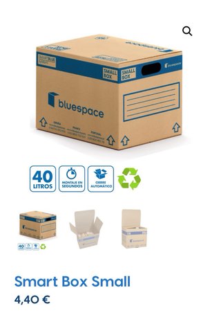 Cajas de mudanza Bluespace Smart blue system small