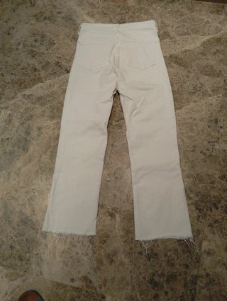 Pantalón vaquero Zara blanco mujer