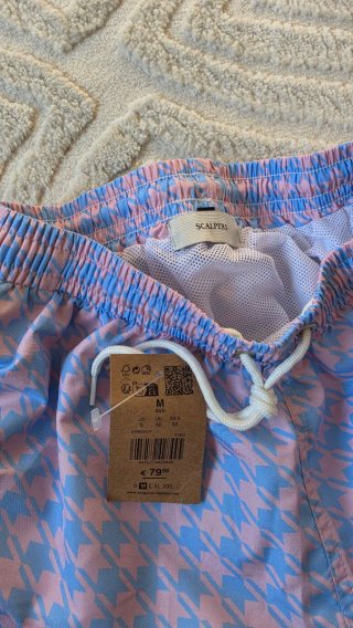 Bañador Scalpers Houndstooth Rosa y Azul