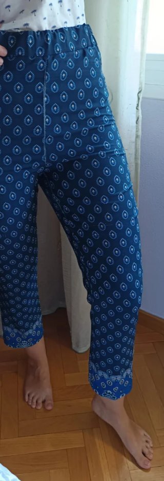 Pantalones de hilo estampados