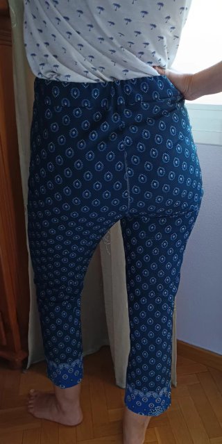 Pantalones de hilo estampados