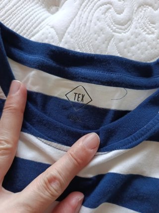 Pijama Rayas Azul y Blanco