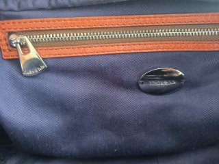Bolso Bimba y Lola Marrón Chevron (Vintage)
