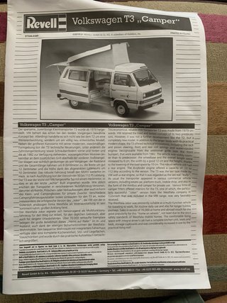 Maqueta Revell Volkswagen T3 Camper 1:25
