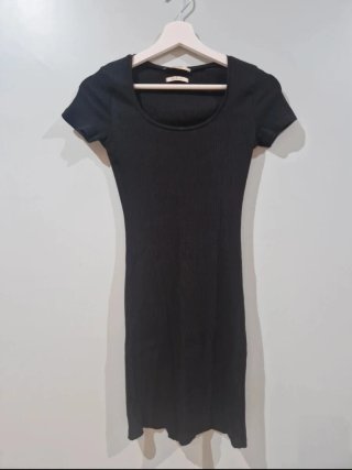 Vestido mini negro Springfield Talla S