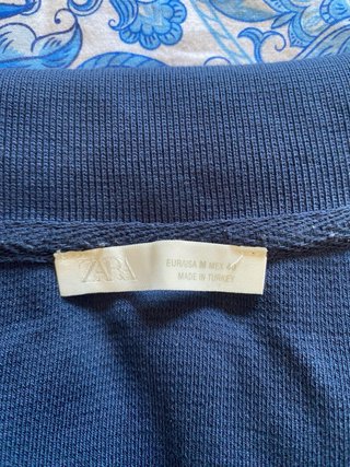 Polo Zara in maglia a coste blu scuro / Blu notte