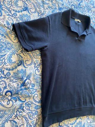 Polo Zara in maglia a coste blu scuro / Blu notte