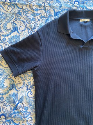Polo Zara in maglia a coste blu scuro / Blu notte