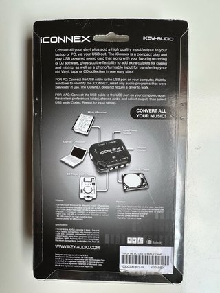 iKey-Audio iConnex i/O Interfaz de Sonido USB