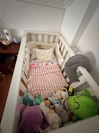 Cuna bebé con cambiador y colchón