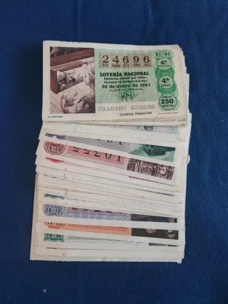 Lotería Nacional Billetes 1980-1989