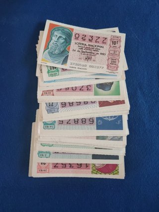Lotería Nacional Billetes 1980-1989