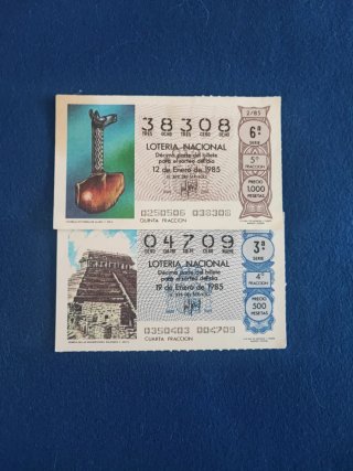 Lotería Nacional Billetes 1980-1989