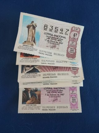 Lotería Nacional Billetes 1980-1989