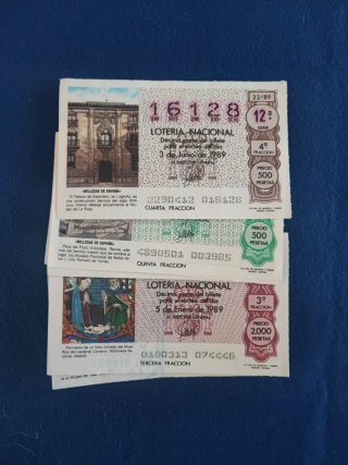 Lotería Nacional Billetes 1980-1989