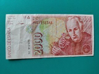 BILLETE DE 2000 PESETAS AÑO 1992 LOT 01