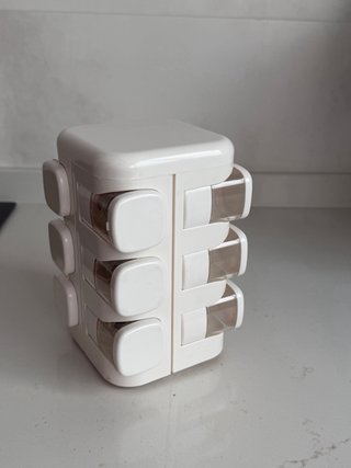 Especiero giratorio cocina blanco
