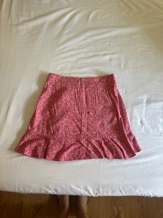 Falda pareo rosa floral