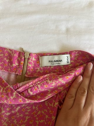 Falda pareo rosa floral