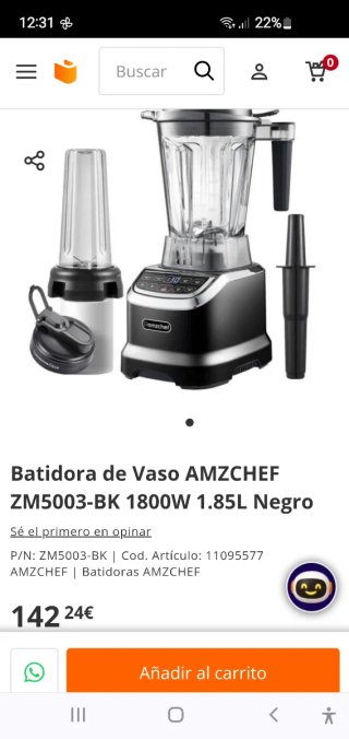 Batidora Vaso profesional Amzchef 1200W