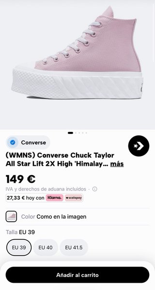 Converse Rosas Plataforma