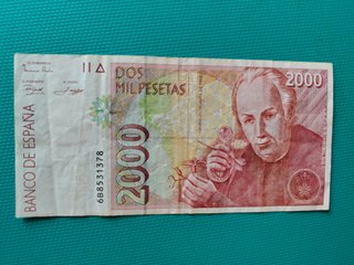 BILLETE DE 2000 PESETAS AÑO 1992 LOT 02