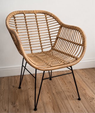 Sillas Ratán con Reposabrazos Estilo Boho