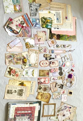 Kit de papeles y adornos para Journal (+220 pcs)