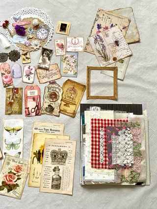 Kit de papeles y adornos para Journal (+220 pcs)