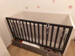 Cuna convertible en cama