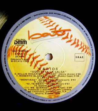 Vinilo LP 12" 33RPM Aqui esta La Salsa