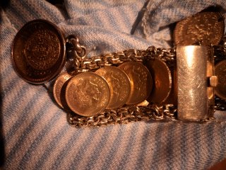 Pulsera oro monedas mexicanas