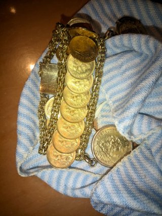 Pulsera oro monedas mexicanas