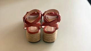 Sandalias Alpargatas cuña teja trenzadas