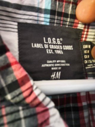 Camisa cuadros L.O.G.G. Talla M Fitted