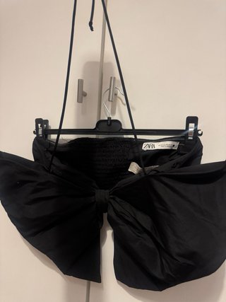 Top Zara Lazo Negro
