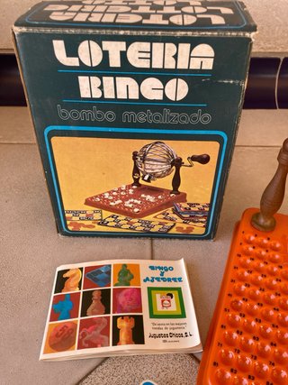 Antigua Loteria Bingo Chicos Bombo Metalizado
