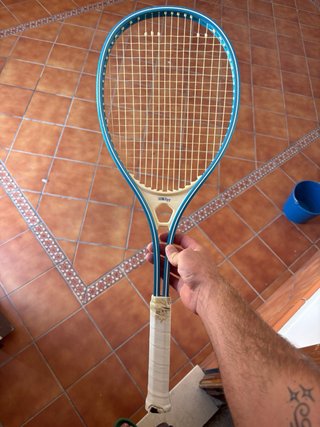 Raqueta Frontón Azul y Beige