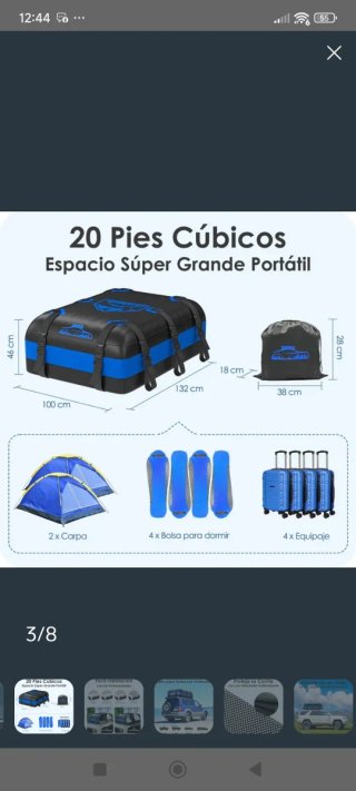 Cofre de techo plegable para coche