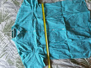 Camisa cuadros turquesa Cedarwood Talla S