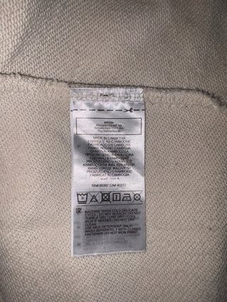 Sudadera Adidas Beige con Detalles Rojos