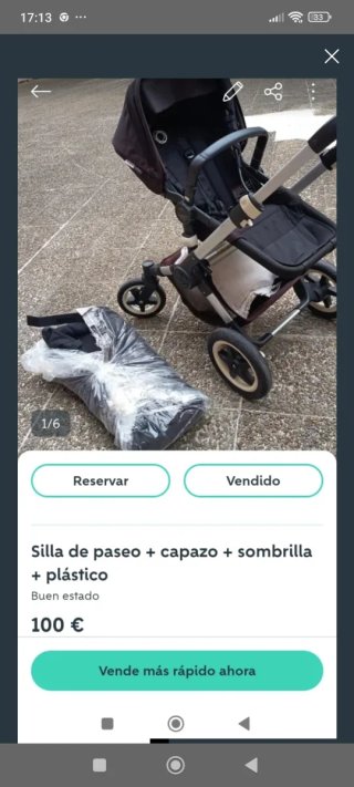 Silla de paseo + capazo + sombrilla
