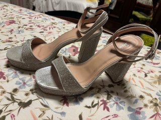 Sandalias fiesta plata talla 41