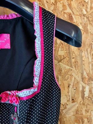 Abito Dirndl Krüger Madl nero e pois