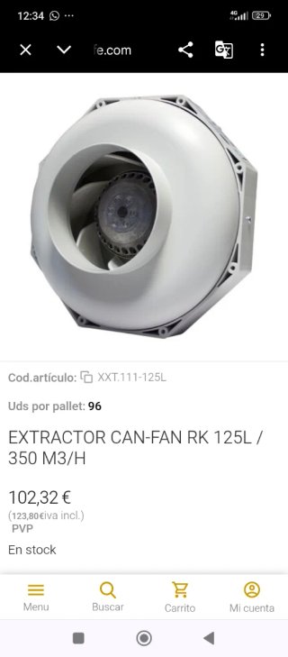 Extractor PK160-2 Primaklima 420/800m³/h